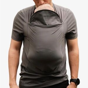 Lalabu grey baby wearing shirt. Size XL